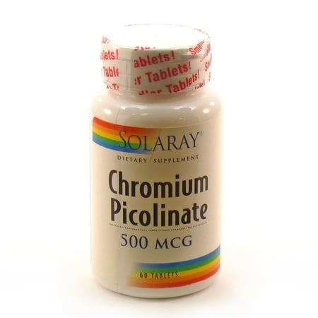 Solaray Le picolinate de chrome 500 mcg - 60 comprimés