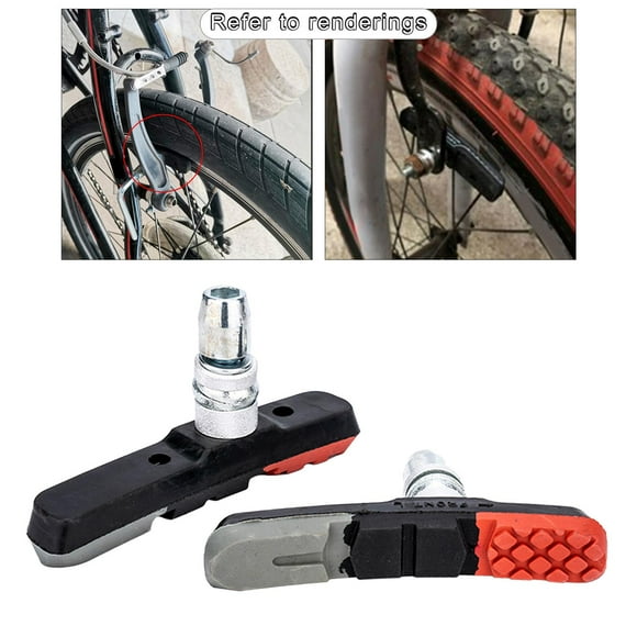 Bloques de de silenciosos de 2 piezas, con , sistema de de Metal, pastillas de en V resistentes al para Cola Bloques de freno de bicicleta