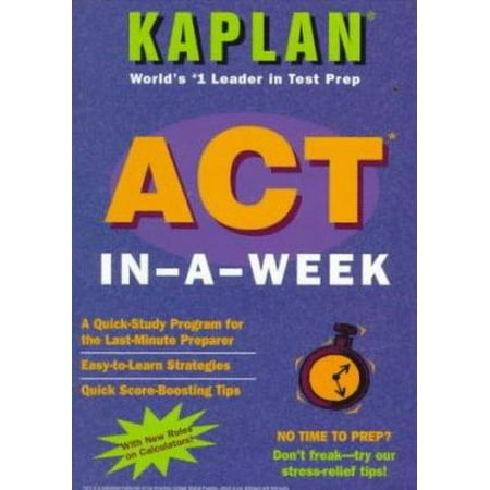 KAPLAN ACT IN - A - WEEK (1996 EDITION), Used [Paperback]