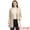 Beige, variant on DARING DIVA Women's Turn Down Collar Buttoned Casual Mid-Long Winter Coat Light Blue L