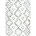 thumbnail image 2 of nuLOOM Iola Geometric Shag Runner Rug, 2' 6" x 6', White, 2 of 2