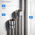 thumbnail image 3 of Shower Hose 59 inch Stainless Steel Shower Head Hose with 1/2 Inch Threaded Connector, Chrome Plated Finish, 3 of 6