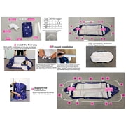 GIATUEE 55in Portable Folding Bathtub for Bathroom, Hot Ice Bath Tub for 2 Person , Blue White