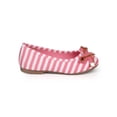thumbnail image 2 of New Girl Fab Kicks K-Millie-1 Stripe Canvas Zip Bow Ballerina Flat Size, 2 of 5