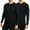 Black*2, variant on LANBAOSI 2 Pack Men Thermal Underwear Top Crew Neck Male Long Johns Shirts Size L