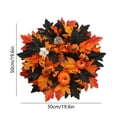 thumbnail image 3 of Loyerfyivos Halloween Door Decorations Home Outside Hello Signs Decor Welcome, Halloween Wreaths for Door Outdoor Indoor Window Thanksgiving Garland Yard Hanging Vintage Maple Leaves Wreath Decor, 3 of 6