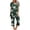 Army Green, variant on Lounge Sets for Women Two Piece Casual Floral Print Short Sleeved Round Neck and Cropped Pants Set