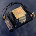 thumbnail image 3 of Real Crystal Orgonite Kit - Black Tourmaline Flower Of Life Meditation Chakra Pyramids - Black Tourmaline Protection Necklace - with Chakra Guide, 3 of 6