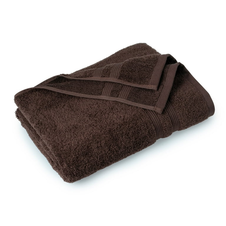 100% Cotton 6-Piece Towel Set - Absorbent and Fade Resistant Bath Towels Set (Brown), Size: 2 Bath Towels 50 x 26, 2 Hand Towels 26 x 16, and 2