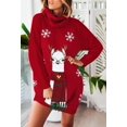 thumbnail image 3 of LAICAIW Women's Loose Turtleneck Oversize Long Pullover Sweater Dress, 3 of 4