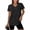 Black, variant on Ytndtr Womens Dry-Fit Short Sleeve Top Workout Fitness Yoga Tee Side Split V Neck T Shirt