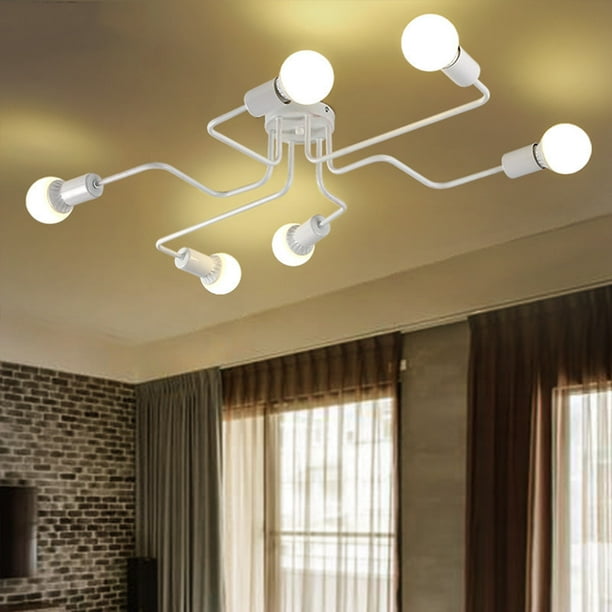 110V/220V 6/8 Heads E27 Multiple Rod Iron Ceiling Lights Lamps Vintage Industrial Pendant Lights Chandelier For Home Kitchen Living Room Bar Coffee ...
