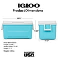 thumbnail image 4 of Igloo 48 QT Laguna Hard-Sided Ice Chest Cooler, Aqua Blue and White, 4 of 13