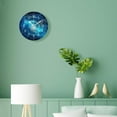 thumbnail image 4 of 10 Inch Wall Clock Battery Operated Silent Clock Decorative for Office, Kitchen, Outdoor, Living Room，Awesome Spiral Galaxy Earth Image, 4 of 4
