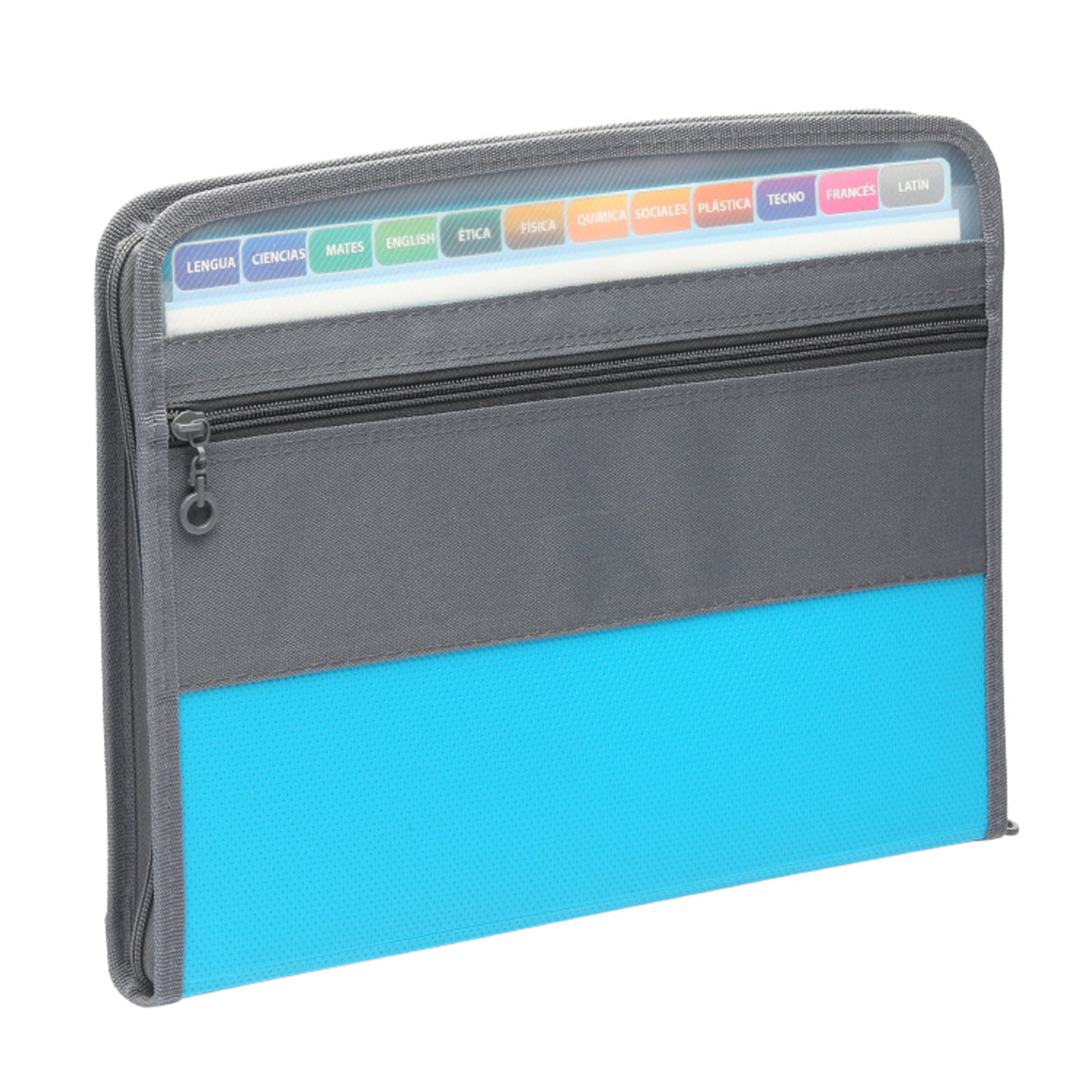 1Pc A4 Xmas File Folder Zipper Bag Side Mesh Pocket Document Bag Office Supply#w 