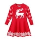 thumbnail image 1 of Vestido Para Niñas Ropa Para Bebés Ropa Para Niños Vestido Suéter Navideño Vestido Cervatillo Rojo Odeerbi  LM103-7691, 1 of 9