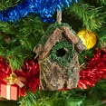 thumbnail image 3 of Christmas Tree Fireplace Wooden Bird House Decoration, 3 of 6