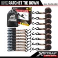 thumbnail image 2 of Ratchet Tie Down Straps - 8PK - 1'' x 10 ft - 900 LB Break Strength Cargo Straps for Moving Appliances, Lawn Equipment, Motorcycle (Camouflage2), 2 of 8