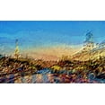thumbnail image 2 of Manlove, David 14x10 Gold Ornate Wood Framed with Double Matting Museum Art Print Titled - Seine River Abstract, 2 of 4