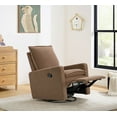 thumbnail image 3 of Soho Baby Coventry Upholstered Glider Recliner Rocking Chair 360° Swivel for Nursery and Living Room – Boucle Teddy Brown​, 3 of 9