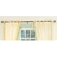 thumbnail image 4 of Tie Top Sheer Sari Curtains 80" W X 63" L matching tiebacks- Handcrafted Cream Indian Drapes Unlined for light & airy ambience Perfect for Living/Bedroom/Dining Room Sold in Pairs, 4 of 6