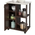 thumbnail image 4 of Hodedah 23.6" Wide Open Shelves and Cabinet Space Kitchen Cart in Chocolate-Grey, 4 of 4