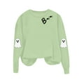 thumbnail image 4 of Jsaierl Womens Halloween Sweatshirts Spooky Pumpkin Ghost Graphic Sweatshirt Soft Crewneck T-shirt Long Sleeve Holiday Pullover Tops Halloween Party Supplies, 4 of 8