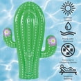 thumbnail image 4 of Pool Central 70.5" Jumbo Cactus Inflatable 1-Person Swimming Pool Mattress Float - Green, 4 of 6