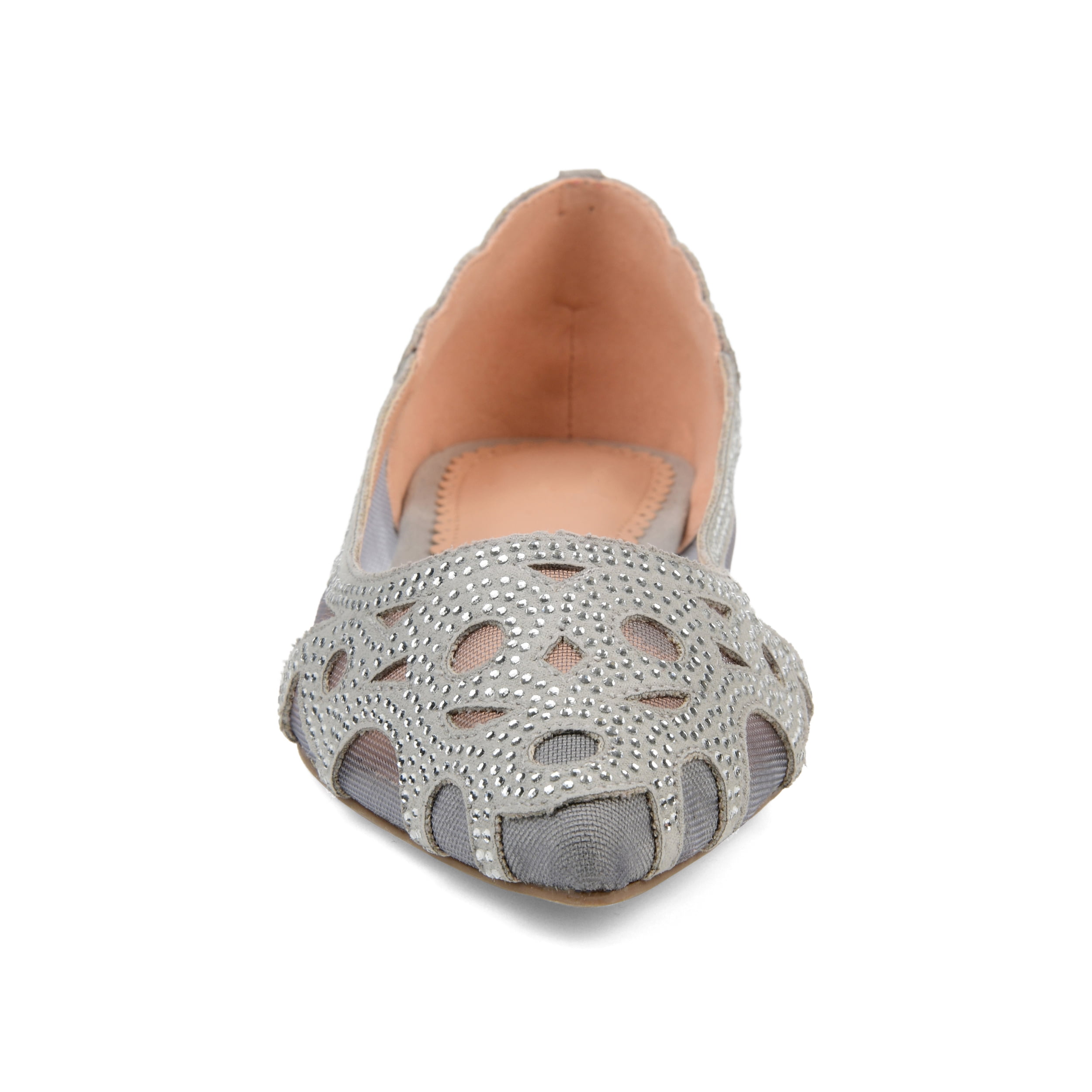 Journee Womens Batavia Slip On Pointed Toe Ballet Flats, Widths Available