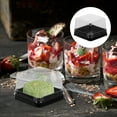 thumbnail image 4 of Clear Cupcake Boxes 100Pcs Plastic Mini Cake Containers with Dome Lids, 4 of 6