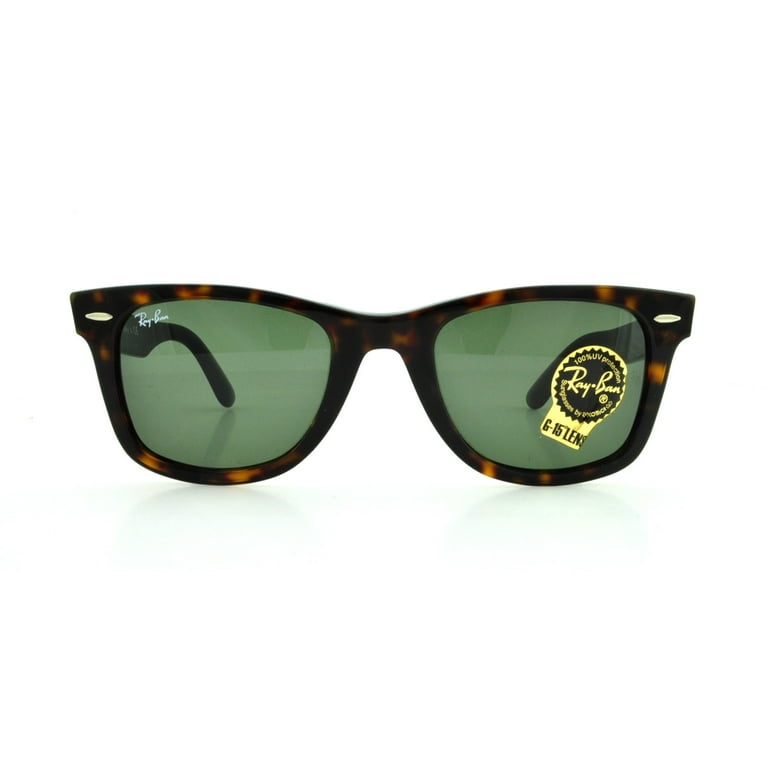Ray Ban RB 2140-F 902 Wayfarer - Tortoise/Crystal Green by Ray Ban
