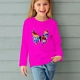 thumbnail image 5 of CLOISE Long Sleeve Kids Shirts Girls Boys Youth Crew Neck Tops Butterfly Outfits Fall Winter Clothes Hot Pink 7T, 5 of 5