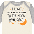 thumbnail image 4 of Inktastic I Love My Great Auntie To The Moon and Back Boys or Girls Long Sleeve Baby Bodysuit, 4 of 5
