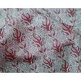 thumbnail image 4 of oneOone Silk Tabby Fabric Leaves Block Printed Fabric 1 Yard 42 Inch Wide, 4 of 4