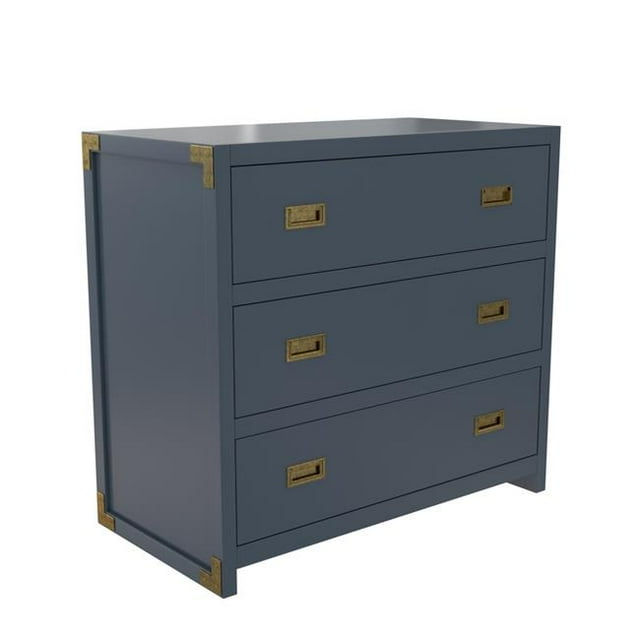 Mylan 3-Drawer Dresser, Graphite Blue