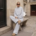 thumbnail image 6 of SUNBS Lounge Sets for Women 2 Piece Sweatsuits Mock Neck Sweatshirt Outfits for Women Fall Oversized Loungewear Sweatpants, 6 of 9