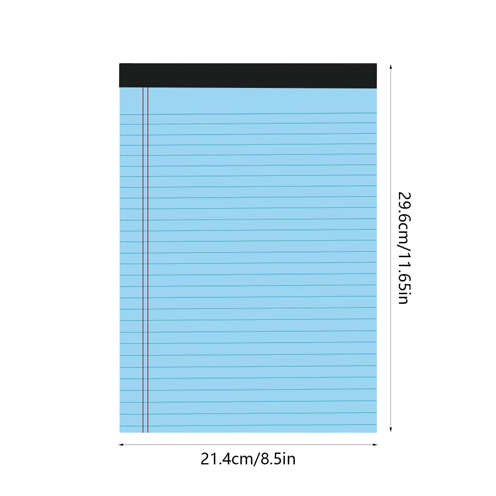 4-Pack A4 Tearable Memo Notepads with Horizontal Lines, Thick No-Bleed Paper Notebook for Planner Journal To-Do List, Flip-Over Binding Design for Students and Professionals