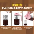 thumbnail image 4 of Cafetera Cold Brew QHH, tarro Mason de 1,2 L con filtro de acero inoxidable, 4 of 7