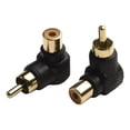 thumbnail image 4 of 5 Pcs Coude en L pour Rca Connecteur Audio Mâle à Femelle, 4 of 8