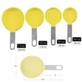 thumbnail image 2 of Reston Lloyd 4pc Measuring Cups for Dry & Liquid Ingredients, Food Grade Plastic with Stainless Steel Handles, Set of 2, Lemon, 2 of 4