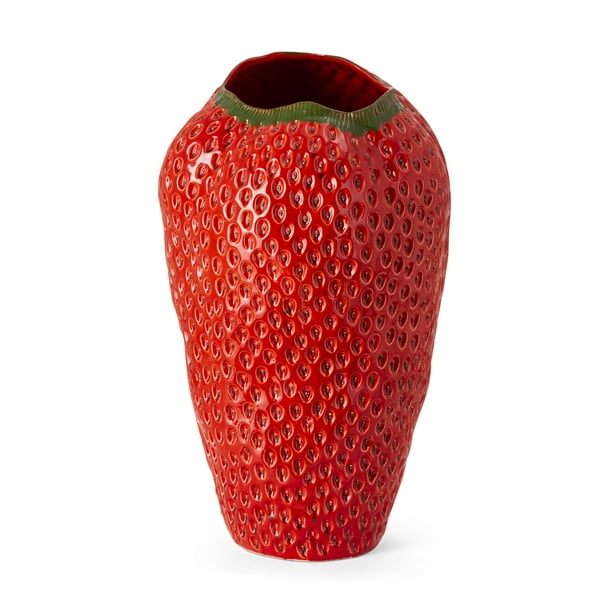 Strawberry Tall Oversized Ceramic Vase
