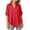 Red, variant on Vivianyo HD Women's Lace Detail Roll Tab Sleeve Blouse, V-Neck Casual Shirt for Women, Women's Beige, Sizes S-4XL