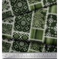 thumbnail image 2 of Soimoi Poly Georgette Fabric Paisley,Mandala & Quatrefoil Patchwork Fabric Prints By Yard 42 Inch Wide, 2 of 3