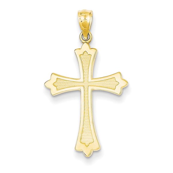 14k Budded Cross Pendant