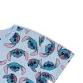 thumbnail image 2 of Disney Women's Lilo and Stitch Shirt, Graphic Cartoon Printed Stitch Crop Top Shirt Blue - XL, 2 of 5