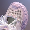 thumbnail image 5 of GiLiling Girls Closed-Toe Sandals, Breathable Mesh Synthetic Upper Pearl Bow Detail Adjustable Ankle Strap Non-Slip Thick Sole, Summer Casual Footwear (Purple, 5-5.5 Years), 5 of 8