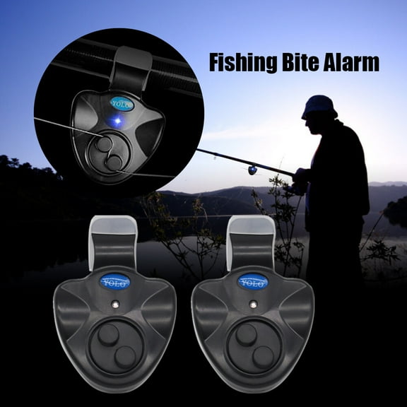 YOLO Fish bite alarm,With Sound Led Fish Bite Sound Led Indicator Led Indicator Fish Alarm With Sound Alarms Bite Alarm 2pcs Rusuo