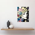 thumbnail image 2 of Modern Woman Blonde Portrait Pop Art Bubbles Patterns Colourful Comic Book Halftone Unframed Wall Art Print Poster Home Decor Premium, 2 of 3