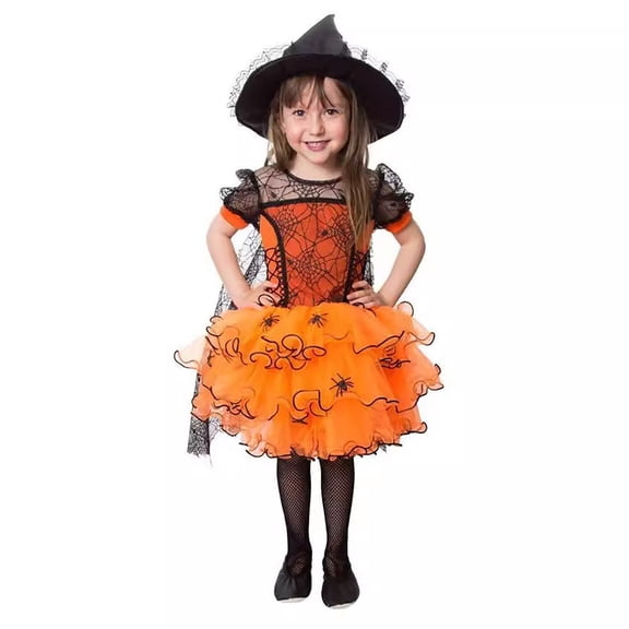 Vividxx Girls Dress Halloween Girls Dress Party Cute Toddler Gown For Witch Outfit Hallowmas 18-24 Months