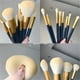 thumbnail image 5 of Set de 12 pinceles de maquillaje para rostro, polvos, sombras de ojos e iluminador. Apto para todo tipo de pieles. Vegano, 5 of 5